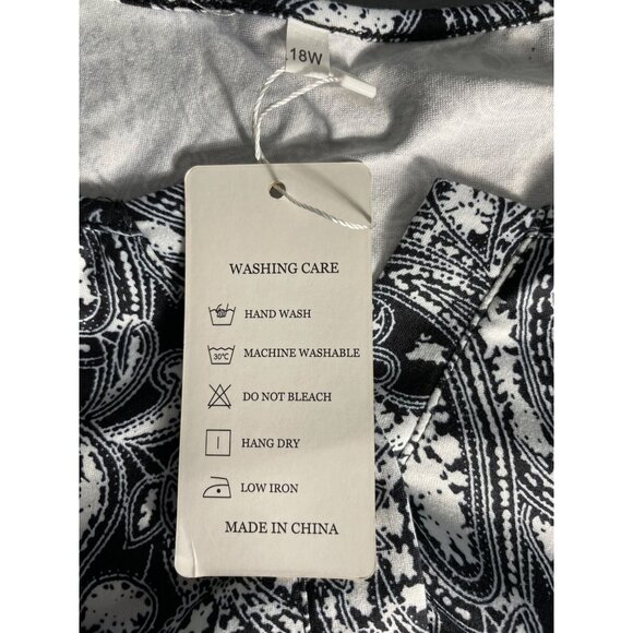 NEW Vogue & Grace Vograce Paisley Top Plus Size 18w Womens Short Sleeve Shirt - Picture 6 of 8